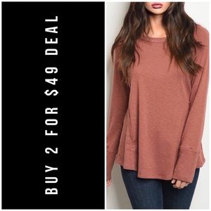 ❄️MAUVE RAW EDGE TOP